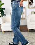 Judy Blue Full Size Mid Rise Release Hem Jeans