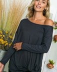 e Luna PLUS Solid One Shoulder Top