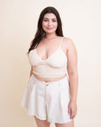 Plus Size Gingham Smocked Bralette