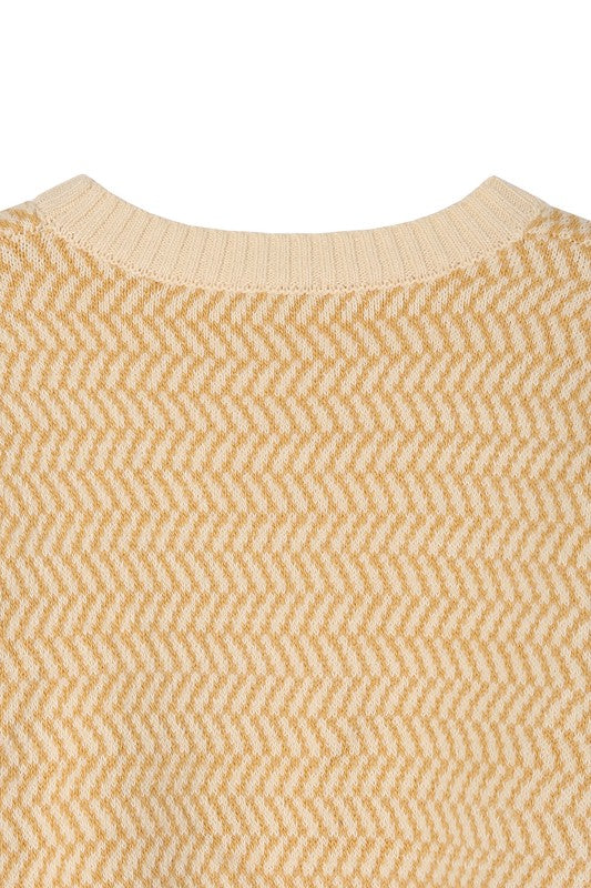 Lilou Herringbone Crew Neck Sweater - Online Only