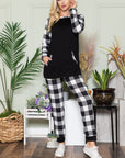 Celeste Plaid Long Sleeve T-Shirt with Pockets