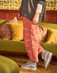 Jade By Jane Smiley Face Pattern Baggy Casual Pants