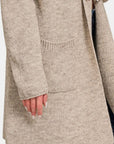 Zenana Hooded Open Front Sweater Cardigan