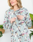 e Luna Plus Allover Floral Sweatshirt