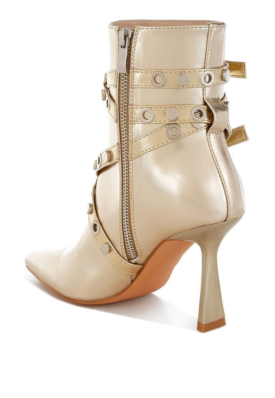 Jaunts Eyelets &amp; Studs Harness Ankle Boots