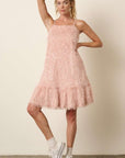 Mittoshop Feather Ruffle Hem Mini Cami Dress