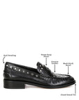 Oglavia Studs Embellished Leather Loafers