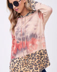 e Luna PLUS Tie Dye Cheetah Sweatshirt