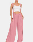 Zenana Pocketed Wide Strap Wide Leg Overalls