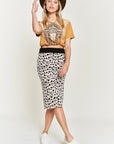 PLUS Jade By Jane Animal Print Sweater Skirt