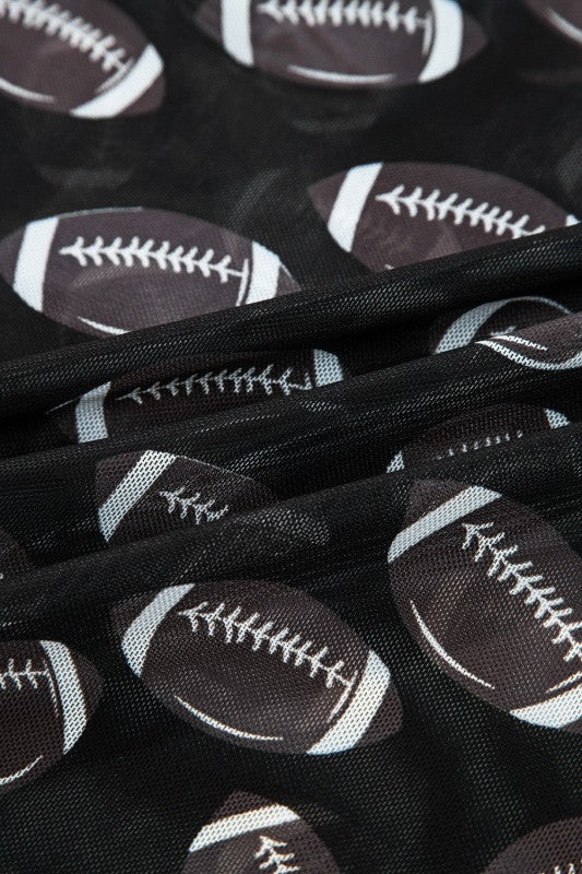 Game Day Sheer Mesh Long Sleeve Top