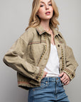 Embroidered Wash Cotton Jacket