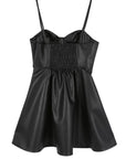 Lilou Vegan Leather Bustier Mini Dress