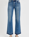 RISEN Full Size Raw Hem Ankle Bootcut Jeans Plus Size