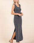 Mittoshop Striped Scoop Neck Sleeveless Maxi Dress