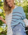 Davi & Dani Textured Multi Color Sweater - My Pampered Life Seattle