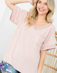 Washed Terry Rib Mixed Top - Online Only - My Pampered Life Seattle