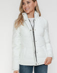 YMI Pocketed Zip Up Turtleneck Puffer Jacket