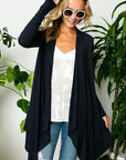 e Luna PLUS Solid Jersey Cascade Cardigan