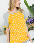 Polka Dot Mixed Casual Top - Online Only - My Pampered Life Seattle