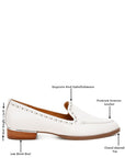 Wolferton Delicate Stud Detail Leather Loafers