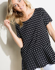 e Luna Polka Dot Tunic Top