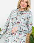 e Luna Allover Floral Sweatshirt