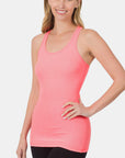 Zenana Stretchy Ribbed Knit Racerback Tank