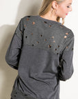 e Luna Distressed French Terry Sweatshirts