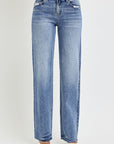 RISEN Full Size High Rise Straight Leg Jeans with Pockets