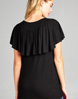 Solid Ruffle Detail Top - Online Only - My Pampered Life Seattle