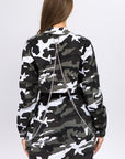 American Bazi Camouflage Cropped Jacket with Chains