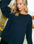 e Luna PLUS Solid Loose Fit Top