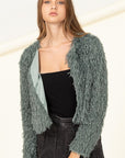 HYFVE Essential Beauty Cropped Fur Jacket