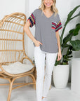 e Luna PLUS Multi Striped Boxy Top