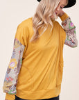 e Luna Woven Floral Mixed Top