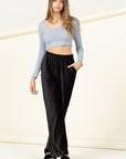 HYFVE Scoop Neck Long Sleeve Crop Top