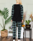 Celeste Plaid Long Sleeve T-Shirt with Pockets