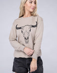 Cow Skull Graphic Sweatshirt