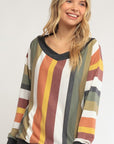 e Luna Wide V-Neck Sweatshirt