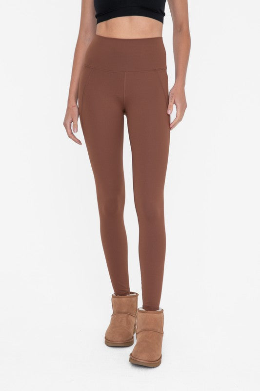 Mono B Tapered Band Essential Solid Highwaist Leggings