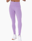 Mono B Tapered Band Essential Solid Highwaist Leggings