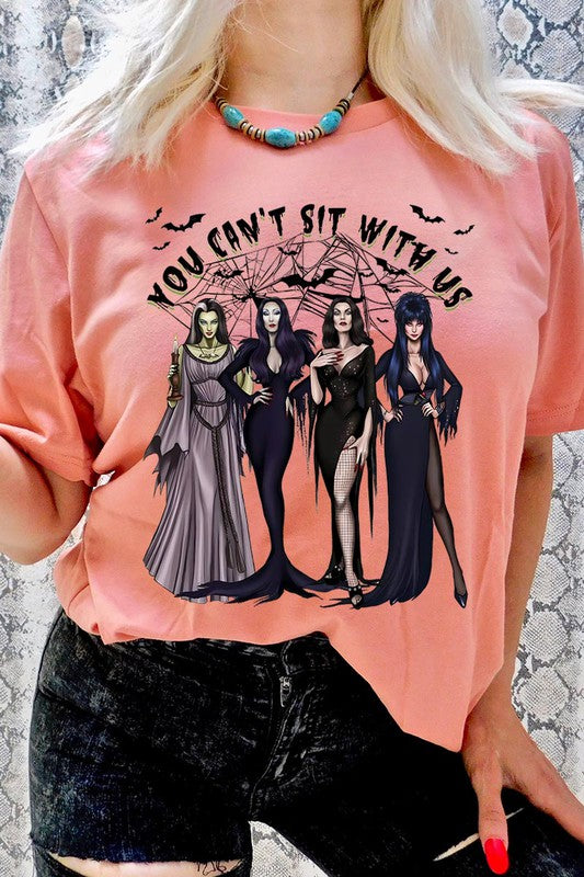 You Can&#39;t Sit With Us Ghoul Gang Halloween Unisex Short Sleeve Graphic Tee