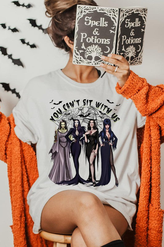 You Can&#39;t Sit With Us Ghoul Gang Halloween Unisex Short Sleeve Graphic Tee