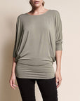 Fabina Bamboo Side Rouch Dolman Top