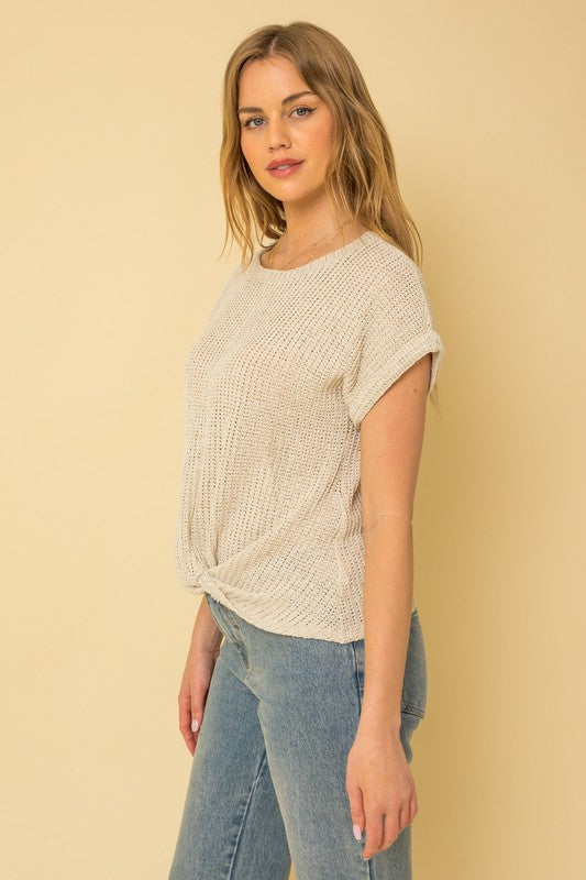 Gilli Short Sleeve Bottom Twist Top