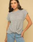 Gilli Short Sleeve Bottom Twist Top