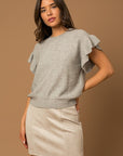 Gilli Ruffle Sleeve Knit Top