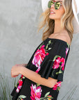 e Luna Floral Off Shoulder Top