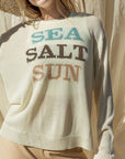 Gilli Round Neck Long Sleeve Sea Salt Sun Sweater